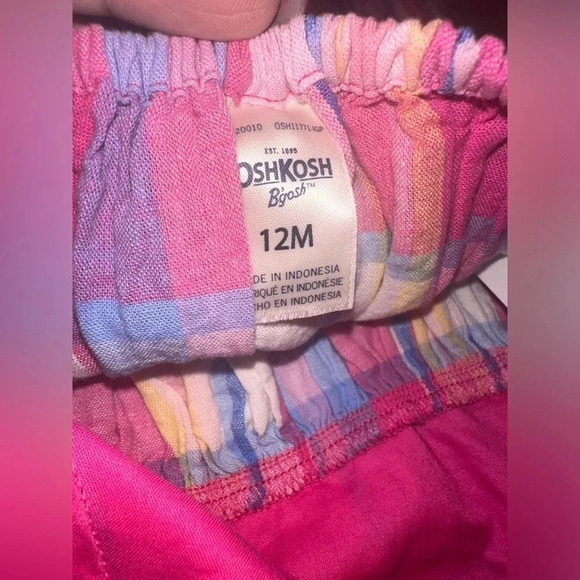 🆕 Osh Gosh Bgosh 12m Pink Plaid Cotton Sundress Girls - Picture 4 of 5